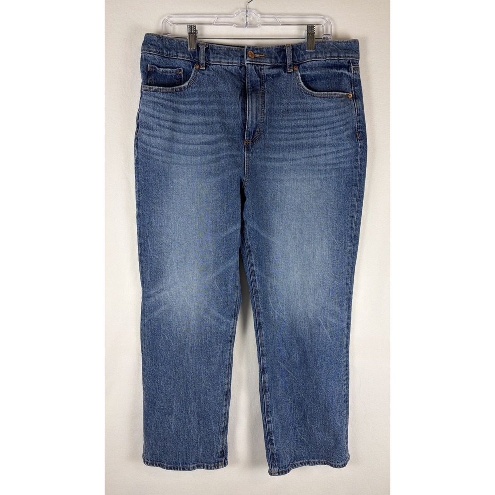 LOFT The Straight Jeans Women's 31 12 Medium Wash High Rise Straight Leg Denim
